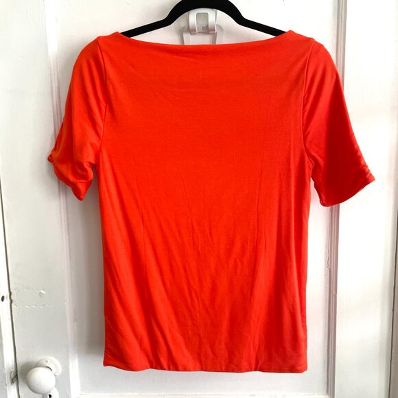 J. Crew FormKnit Elbow Sleeve T-shirt in Guarana Orange NWT - Picture 3 of 5